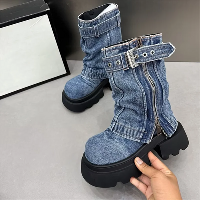 Moda Füzyon Denim Botları