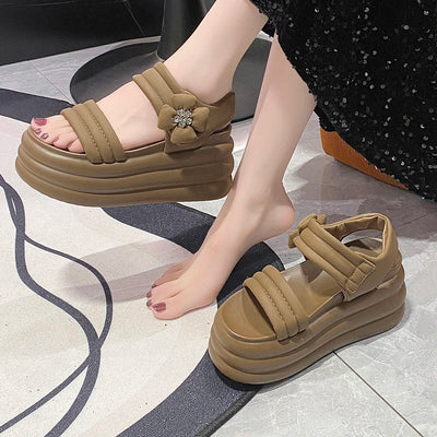 FloralAura Platform Sandaletler