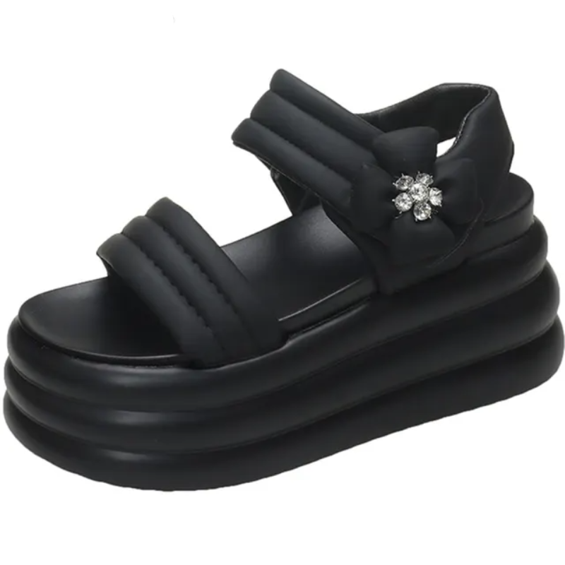 FloralAura Platform Sandaletler