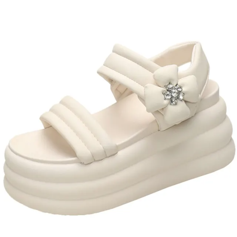 FloralAura Platform Sandaletler