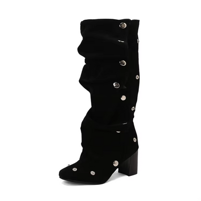 Denim Diva Studded Yüksek Topuklar