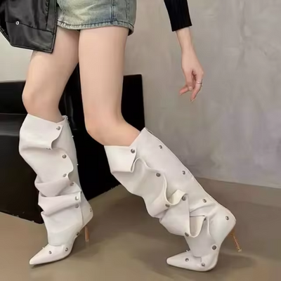 Studded Siren Diz Üstü Botlar
