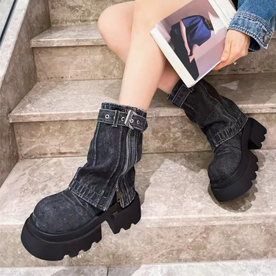 Moda Füzyon Denim Botları