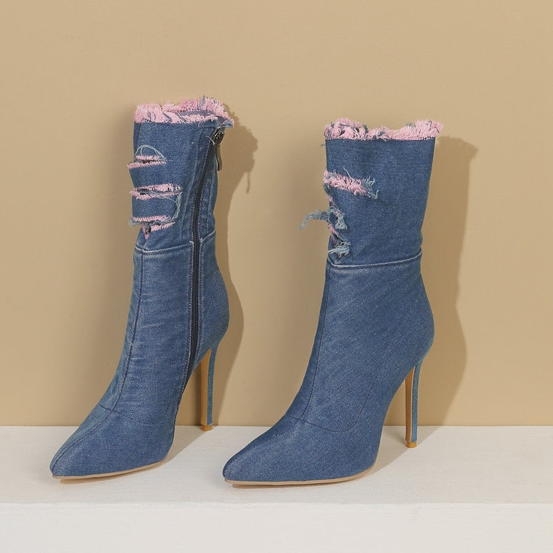 Rizzie Denim Topuklu Ayakkabılar