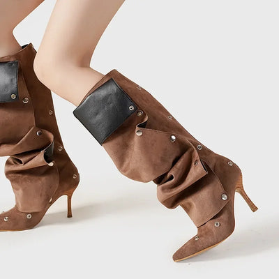 Studded Siren Diz Üstü Botlar