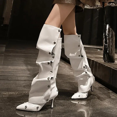 Studded Siren Diz Üstü Botlar