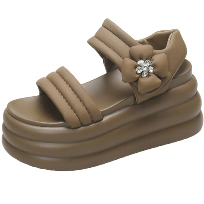 FloralAura Platform Sandaletler